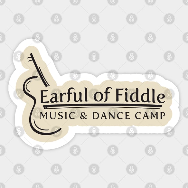 Earful of Fiddle Black Logo Sticker by Earful of Fiddle